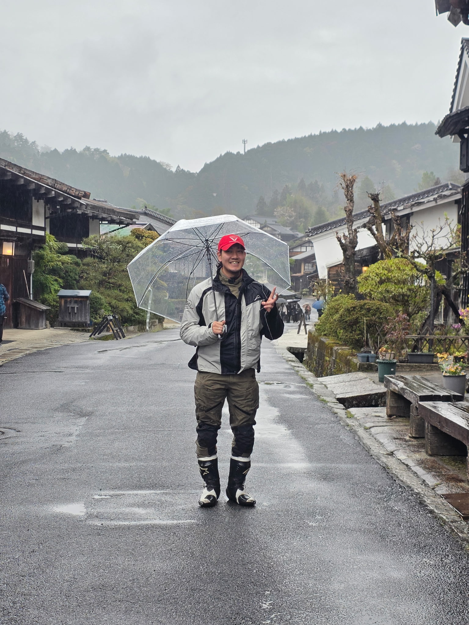 Rainy morning on the Nakasendo at Tsumago