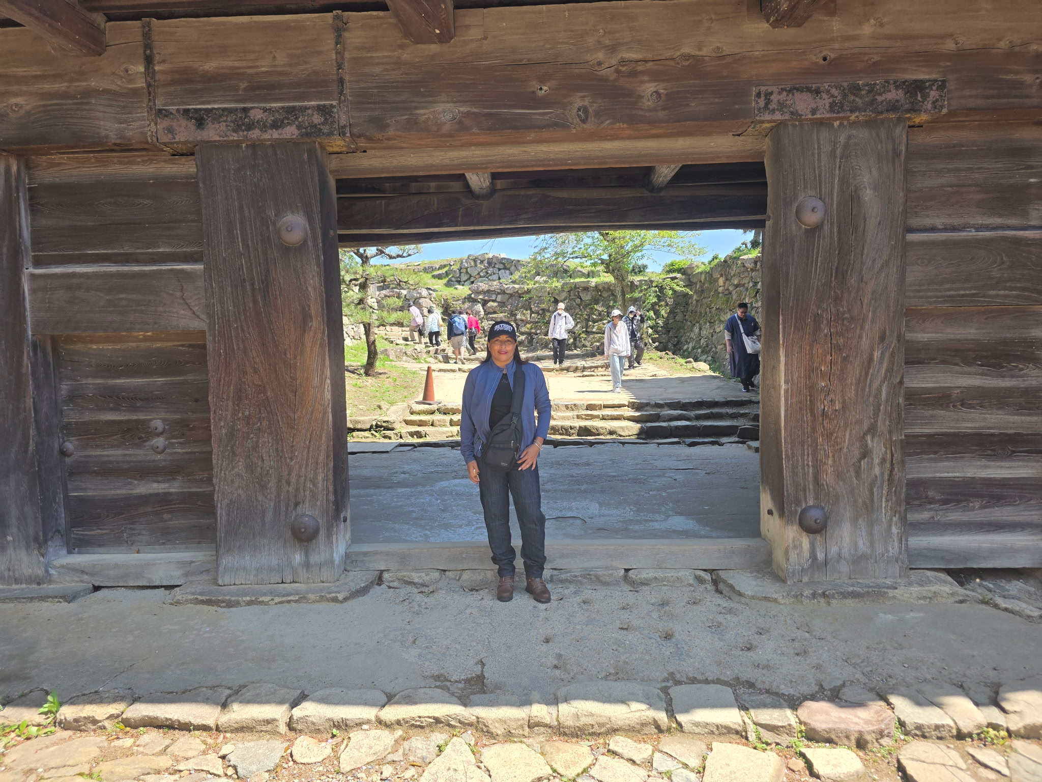 The rider at a castle gate in Japan